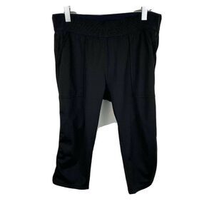 Derek Lam 10C X Athleta Chelsea Capri Pants L Womens Black Crop Pockets